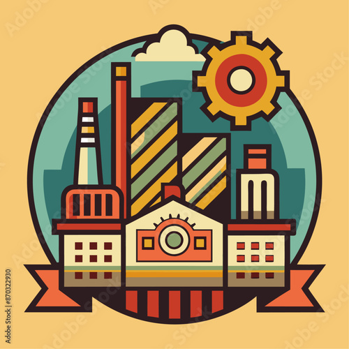 Industrial Vector, Icon vector for industrial architecture signs