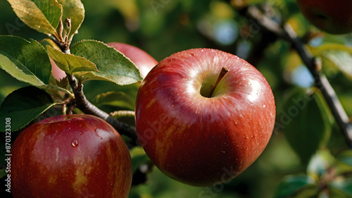 red apples on a tree