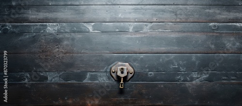 A metal surface with a key ...