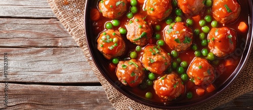 A top view image of meatbal...