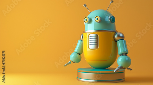 3d blender robot android Mascot