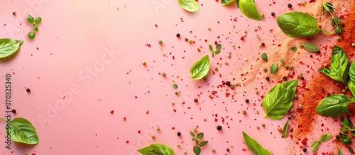 Fresh spices and herbs Isol...