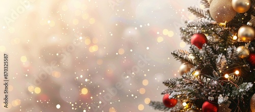 Decorated Christmas tree on...