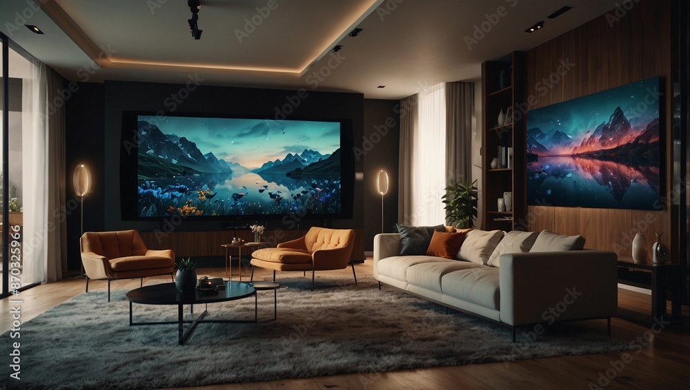 Internet of Things smart home house in mobile filled with various connected devices appliances AI Internet of Things smart home house in mobile filled with various connected devices appliances AI