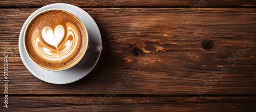 Cappuccino with latte art o...