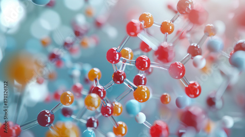 Molecules on background