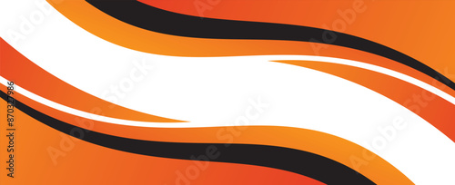 Abstract orange banner background. Graphic design banner pattern background template with dynamic curve shapes