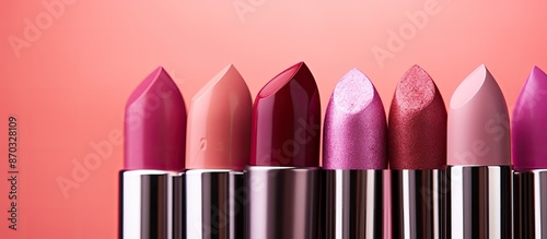 Close-up of various lipstic...