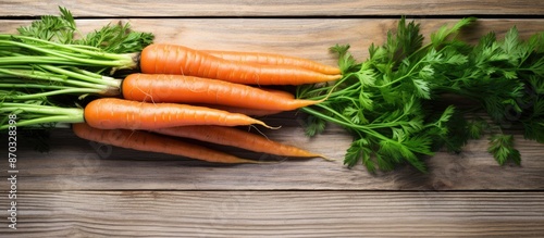 Organic carrots with a whit...