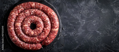 Top view of uncooked pork s...