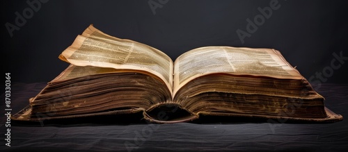 Old open book with copy spa...