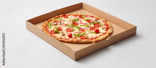 A pizza box shown in a clos...
