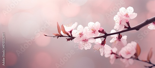 A branch adorned with pink ...
