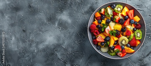 Healthy fresh fruit salad i...