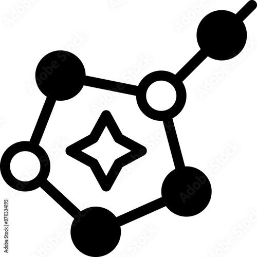 Vector Icon Constellation, Big Dipper, Astronomy, Ursa Major, Fortune Teller