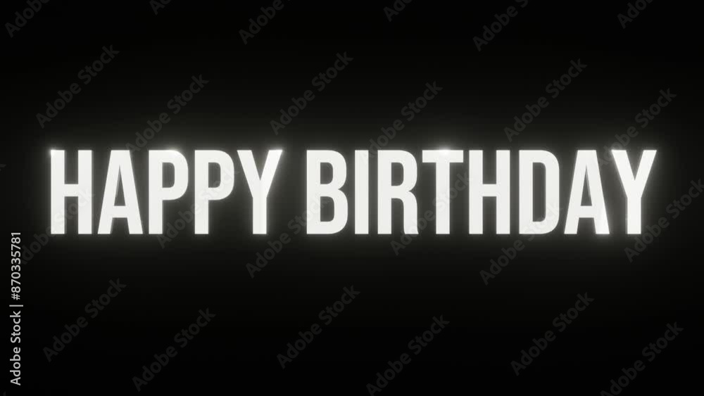 animation text happy birthday blur effect on black isolated background 4k video 3d render illustration animation text happy birthday blur effect on black isolated background 4k video 3d render illustration