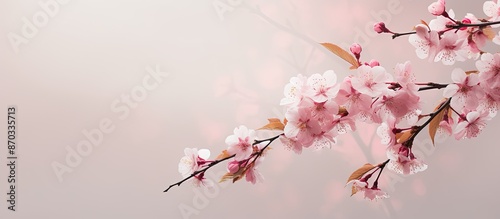 A branch adorned with pink ...