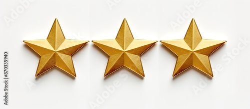 Top view of a gold five-sta...