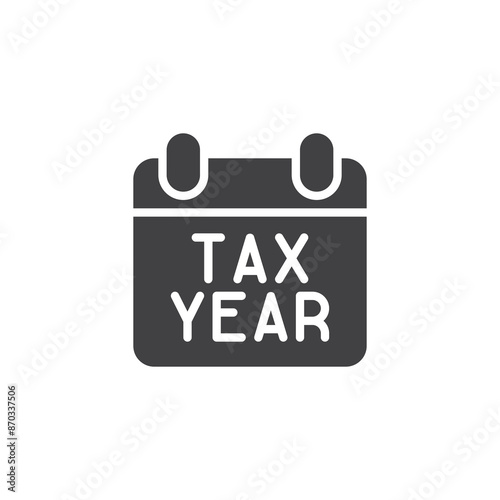 Calendar tax year vector icon