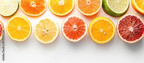 various citrus fruits isola...