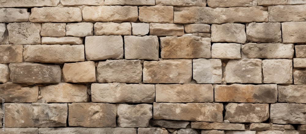 Old building's wall surface with stone texture, creating an appealing backdrop for a copy space image. Old building's wall surface with stone texture, creating an appealing backdrop for a copy space image.