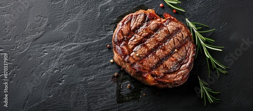 Top view of a grilled fille...
