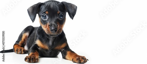 A juvenile Zwergpinscher pu...