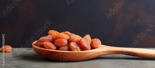 Wooden spoon filled with de...