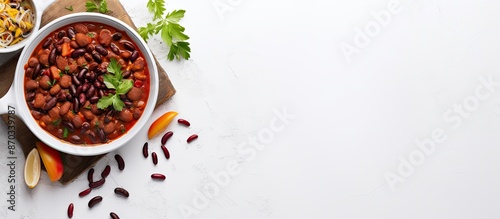 Top view of chili beans on ...