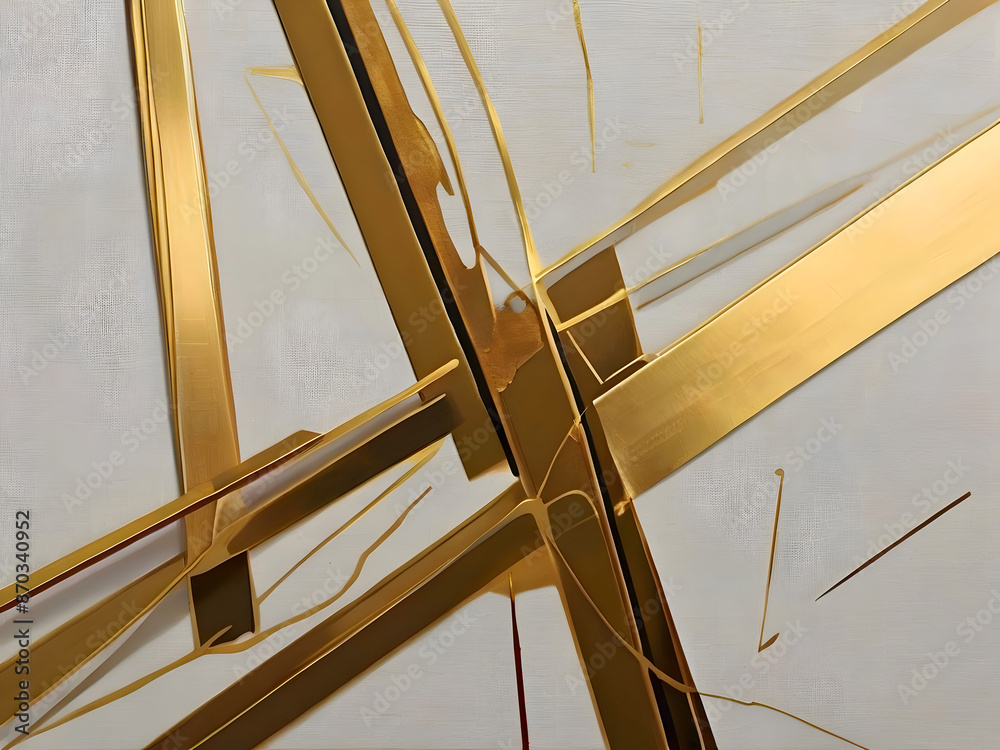 Golden Geometric Illustration Art