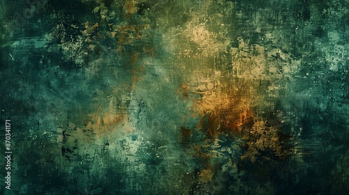 Abstract grunge background texture with green and brown colors