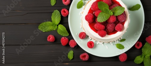 Top-down view of raspberry ...