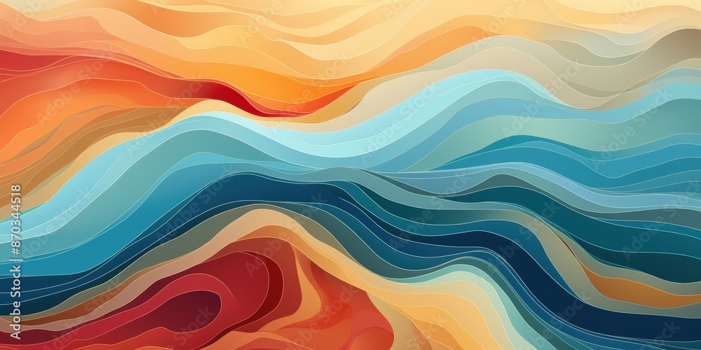 Fototapeta premium Abstract Colorful Wave Design