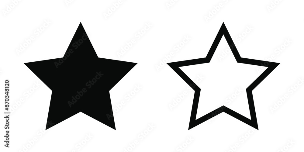 Set of stars icon, star symbol collection, black and white color - Vector. EPS 10 Set of stars icon, star symbol collection, black and white color - Vector. EPS 10