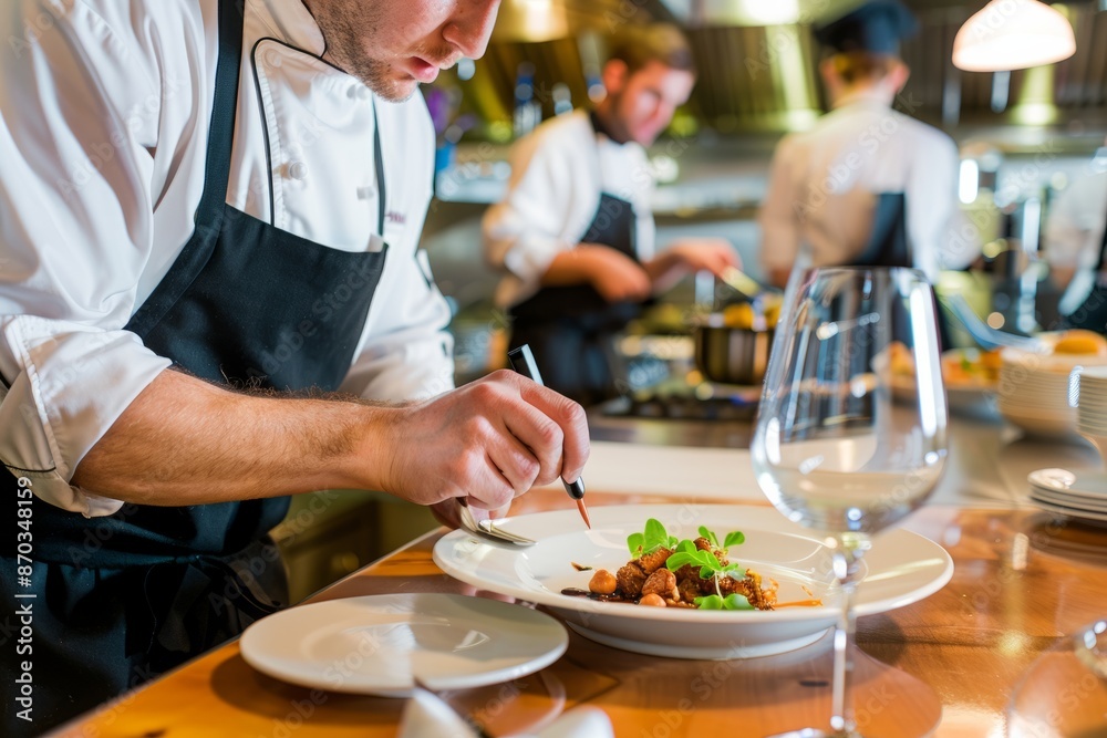 Food Critic Tasting Gourmet Dish, taking detailed notes on flavors, Generative AI Food Critic Tasting Gourmet Dish, taking detailed notes on flavors, Generative AI