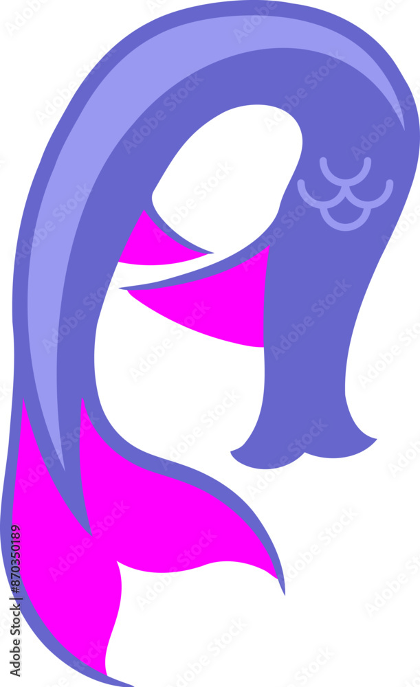 Mermaid Letter Alphabet Vector Element Mermaid Letter Alphabet Vector Element