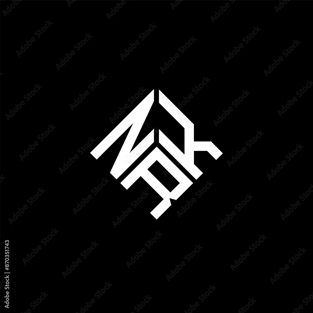 NRK letter logo design on black background. NRK creative initials letter logo concept. NRK letter design. NRK letter logo design on black background. NRK creative initials letter logo concept. NRK letter design.