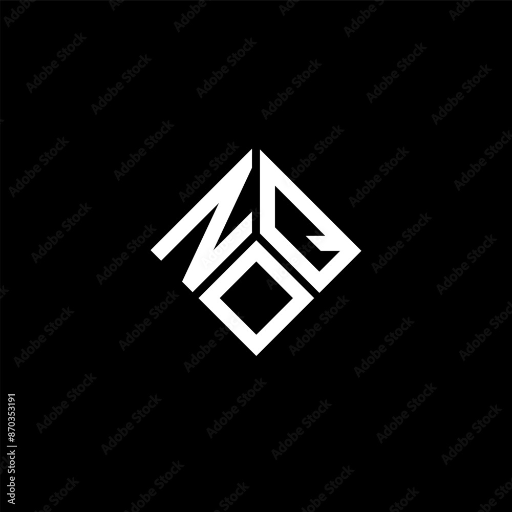 NOQ letter logo design on black background. NOQ creative initials letter logo concept. NOQ letter design. NOQ letter logo design on black background. NOQ creative initials letter logo concept. NOQ letter design.