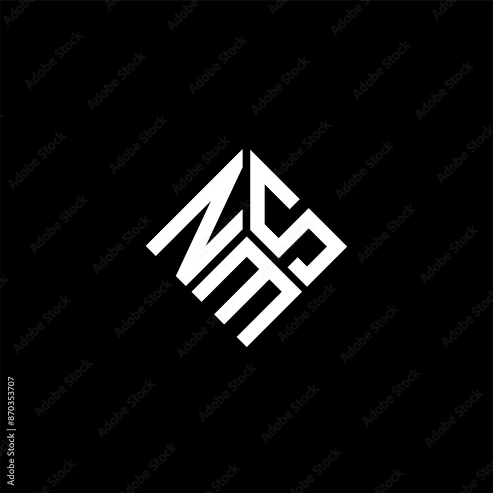 NMS letter logo design on black background. NMS creative initials letter logo concept. NMS letter design. NMS letter logo design on black background. NMS creative initials letter logo concept. NMS letter design.