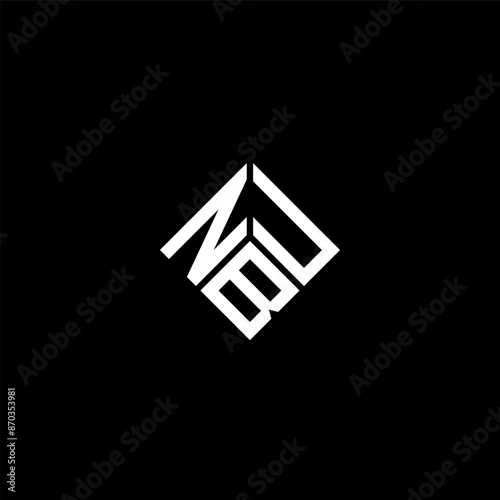 NBU letter logo design on black background. NBU creative initials letter logo concept. NBU letter design. photo