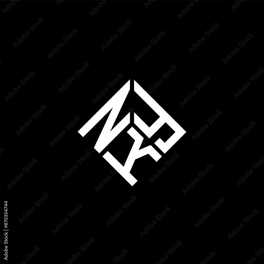 NKY letter logo design on black background. NKY creative initials letter logo concept. NKY letter design. NKY letter logo design on black background. NKY creative initials letter logo concept. NKY letter design.