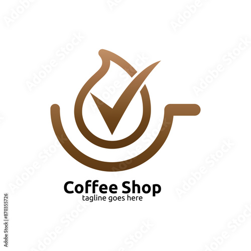 Coffee shop logo design template