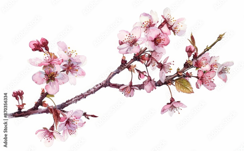 3D rendered plum blossom with Chinese ink style. 3D rendered plum blossom with Chinese ink style.