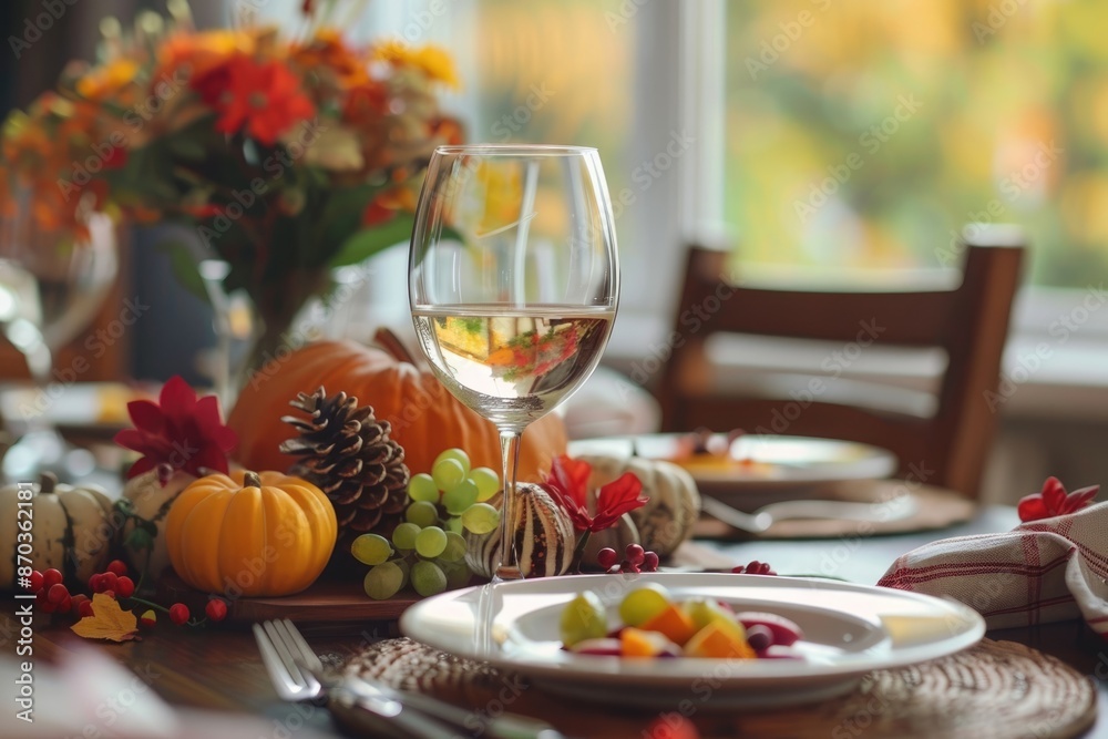 Thanksgiving celebration traditional dinner setting meal concept with Happy Thanksgiving text Thanksgiving celebration traditional dinner setting meal concept with Happy Thanksgiving text