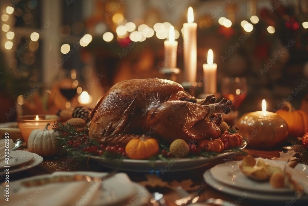 Thanksgiving family dinner tradition celebration concept.