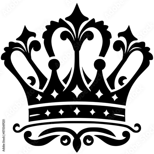 Silhouette of king's crown