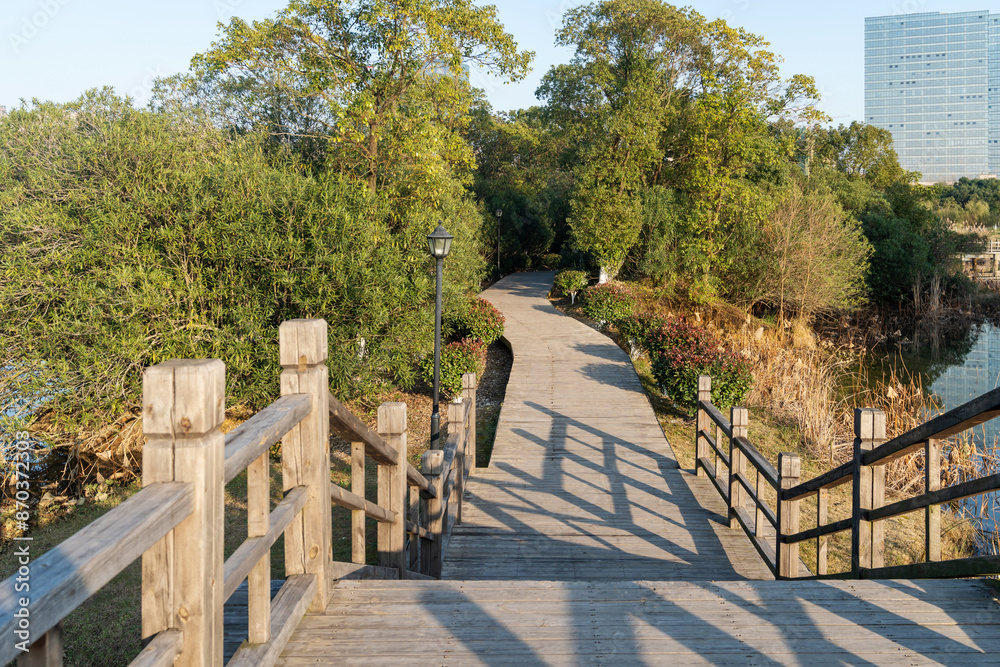 boardwalk in the City Park boardwalk in the City Park