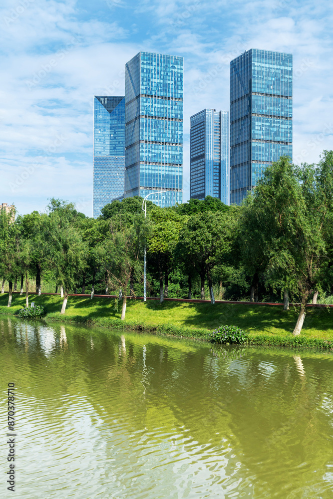 Lakeside modern office building in China Lakeside modern office building in China