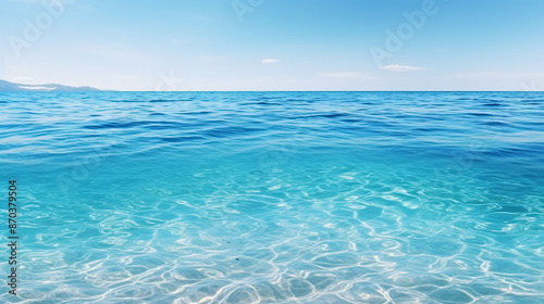 Tranquil blue ocean vista, perfect for serene backgrounds and calming designs.