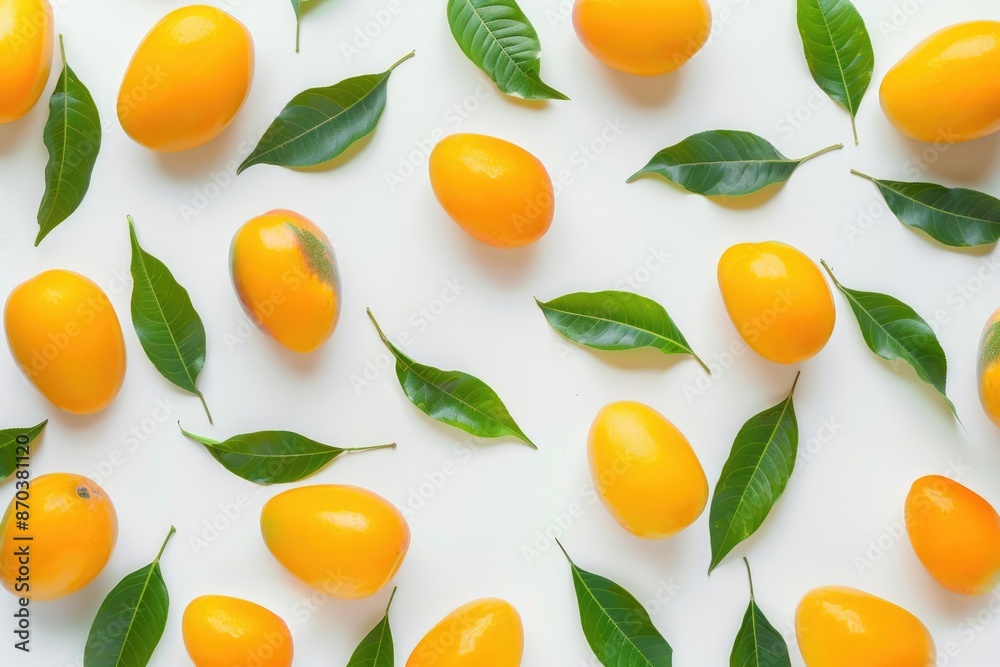 Tropical fruit Mango on white background. Tropical fruit Mango on white background. Top view Tropical fruit Mango on white background. Tropical fruit Mango on white background. Top view